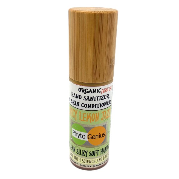 Spicy Lemon Jazz (30ml) Organic (Wash Off) Hand Sanitiser and Skin Conditioner